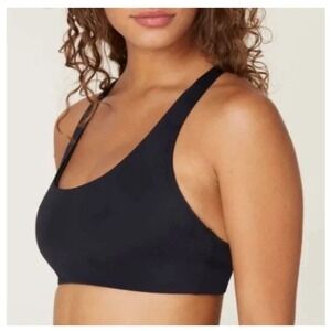 Andie Swim The Caledonia Bikini Scoop Neck Med Support Top Black Size S NWT